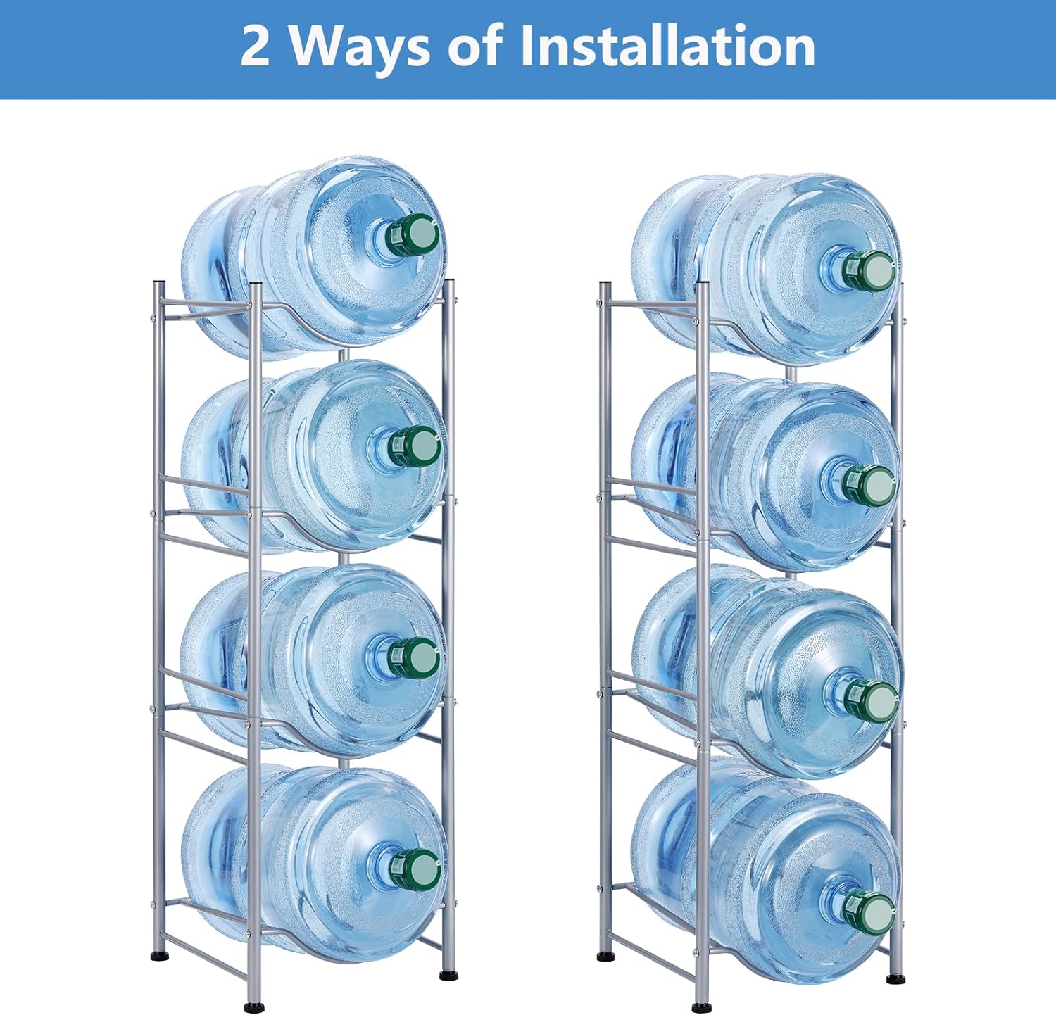 4 Layer Bottle Rack. Water Bottle Holder Metal 4 Tier