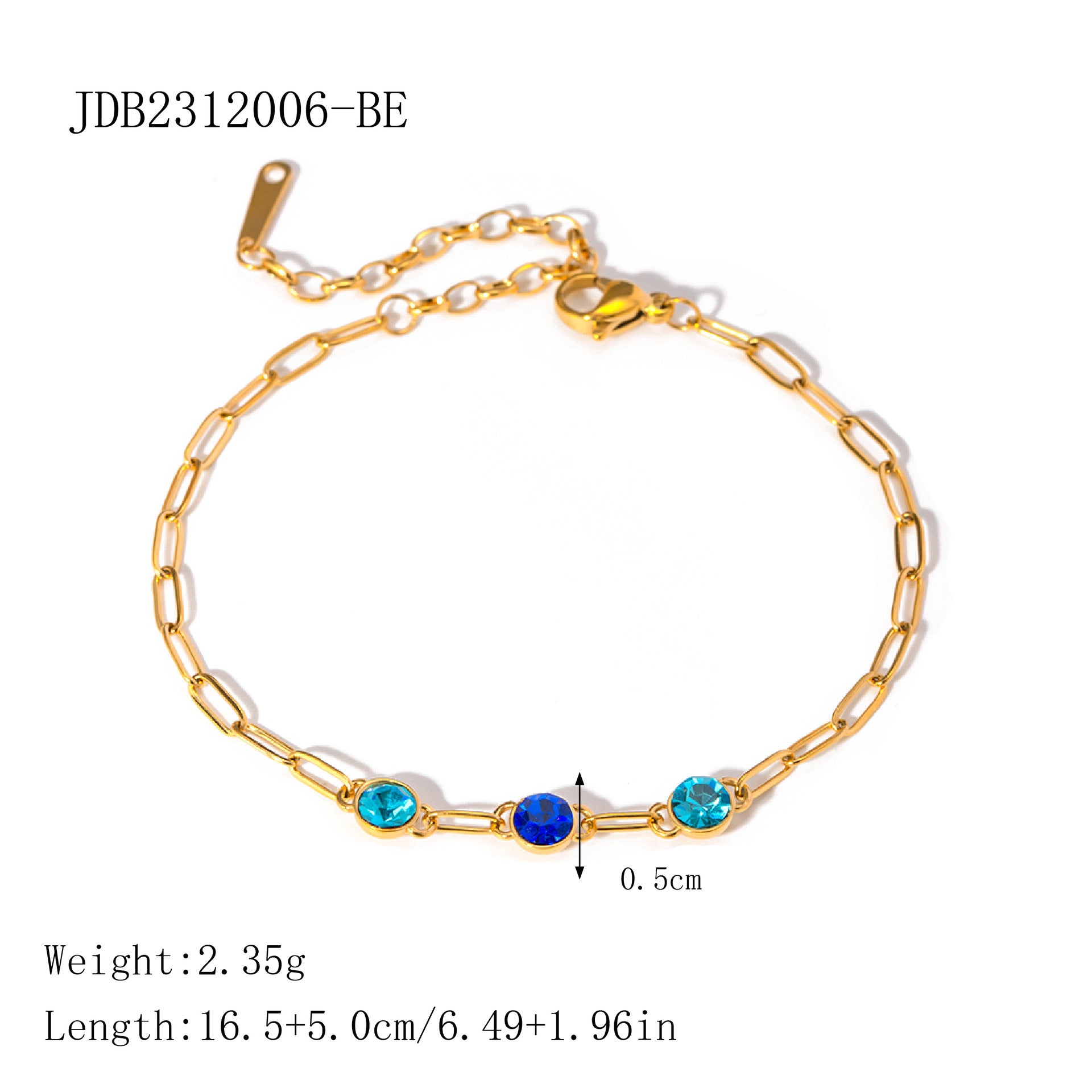 Jie Ding Stainless Steel Zircon Pearl Bracelet Niche Metal Chain Titanium Steel Jewelry