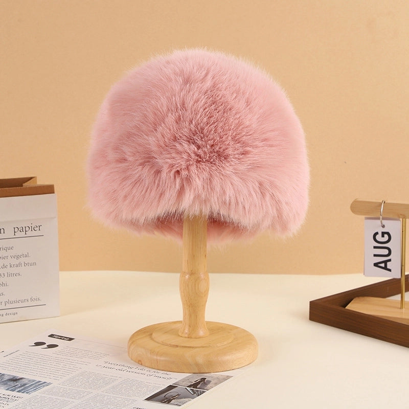 Women's Minimalist Classic Style Solid Color Eaveless Wool Cap