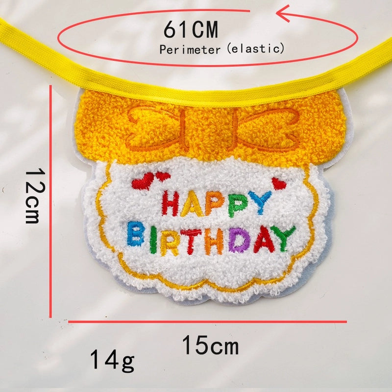 Cute Polyester Letter Pet Saliva Towel Pet Hat