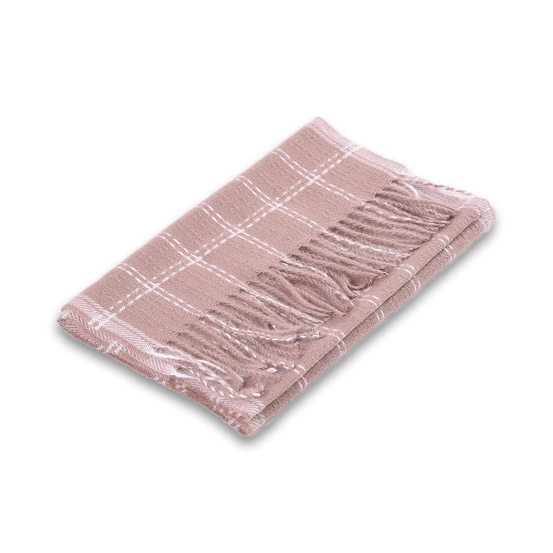 Kid'S Sweet Lattice Tassel Scarf