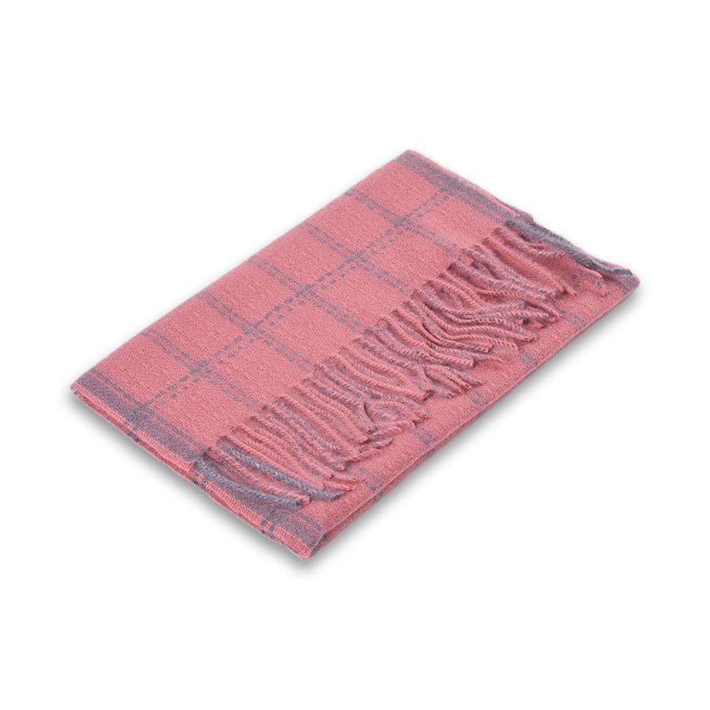 Kid'S Sweet Lattice Tassel Scarf