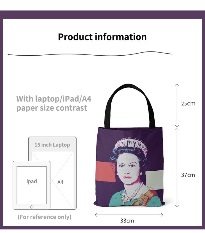 Unisex Vintage Style Portrait Canvas Shopping Bags