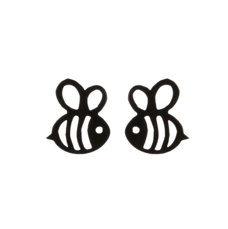 Minimalist Animal 304 Stainless Steel No Inlaid 18K Gold Plated Ear Studs