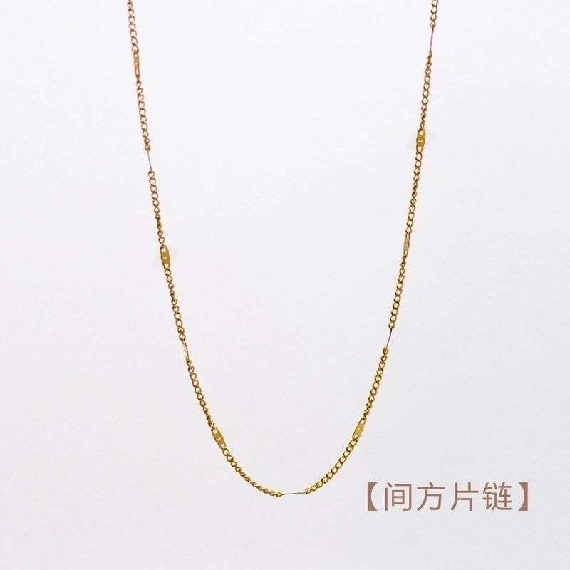 Retro Geometric Titanium Steel Plating Necklace