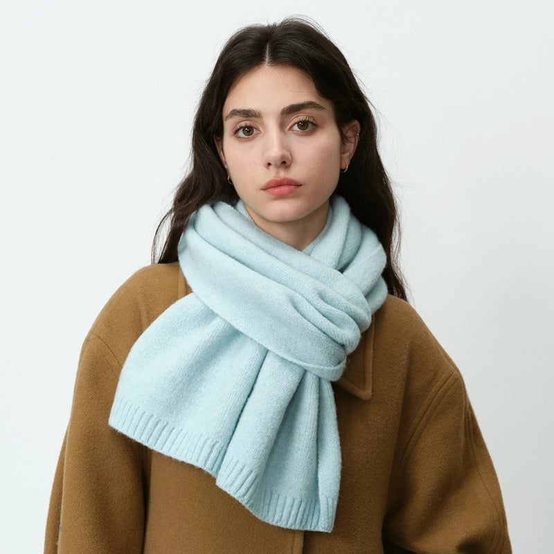 Women's Elegant Business Basic Solid Color Artificial Wool Scarf
