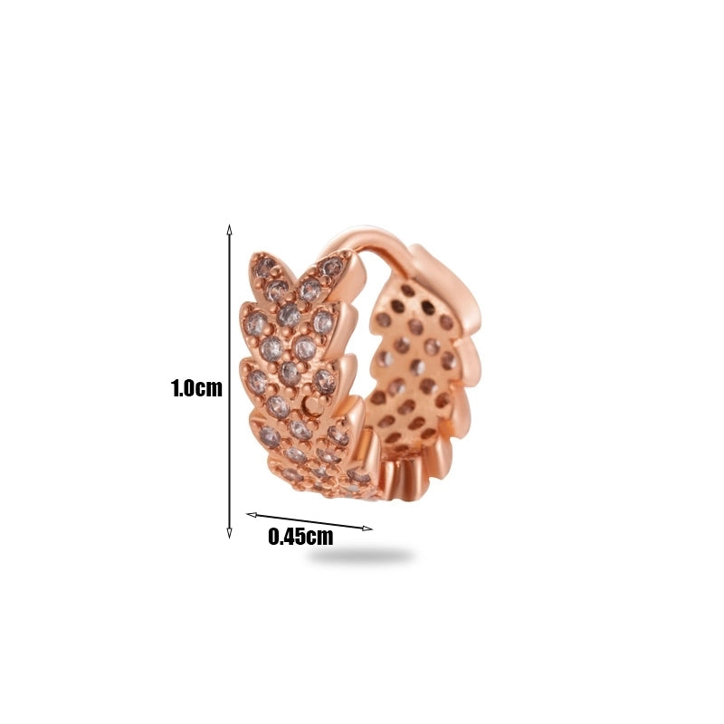 1 Piece Minimalist Classic Style Round Plating Inlay Copper Zircon 18k Gold Plated Ear Studs