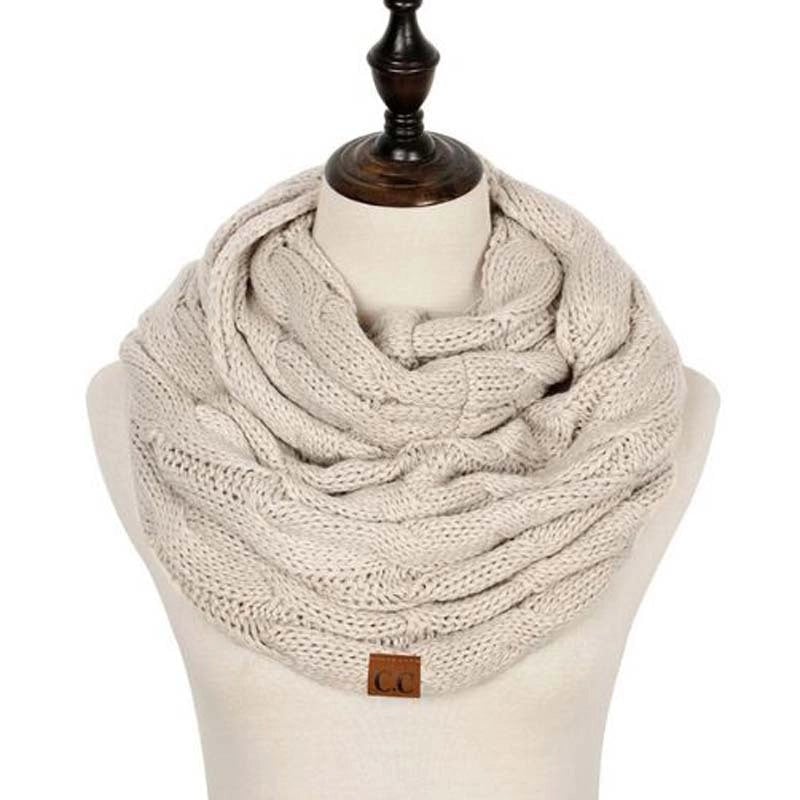 Women's Streetwear Solid Color Knit Scarf