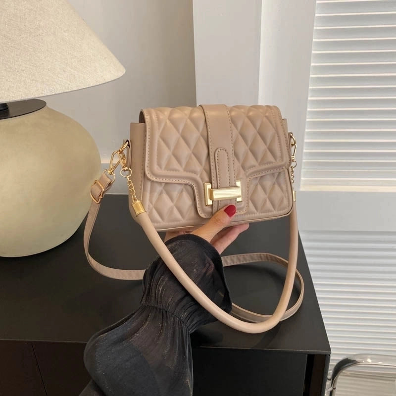 Women's All Seasons Pu Leather Solid Color Vintage Style Classic Style Square Flip Cover Shoulder Bag
