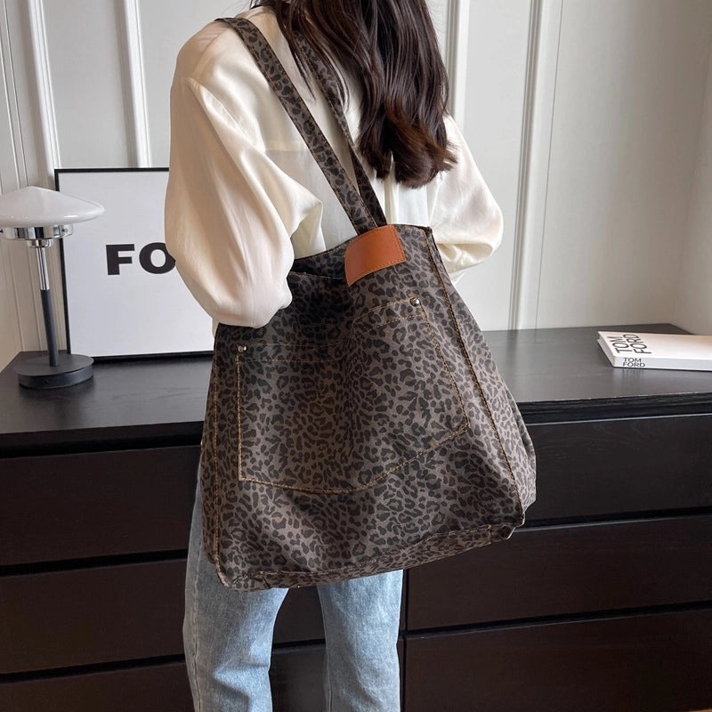 Women's Large Polyester Color Block Vintage Style Classic Style Square Lock Clasp Shoulder Bag