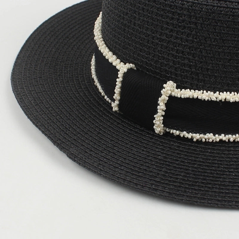 Women's Vacation Solid Color Big Eaves Straw Hat