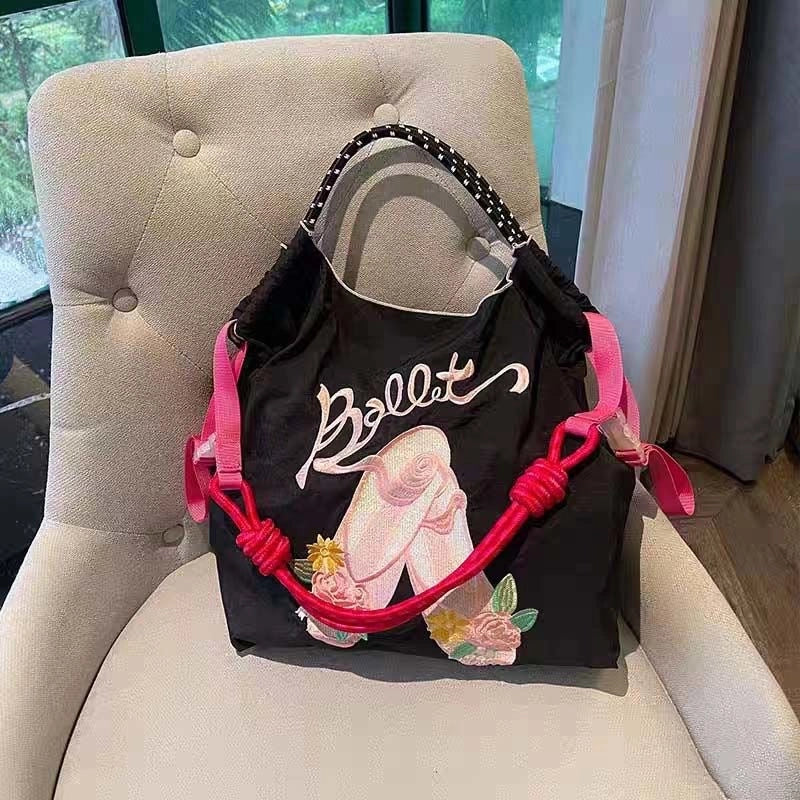 Women's Large Nylon Animal Donuts Basic Classic Style Square Open Shopping Bags