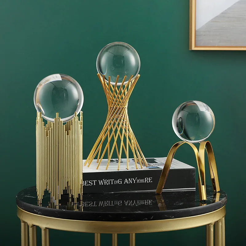 Brass Interior Modern Nordic Table Living Room Gold Deer Accessories Other Luxury Crystal Ball Decoration Home Decor For Home