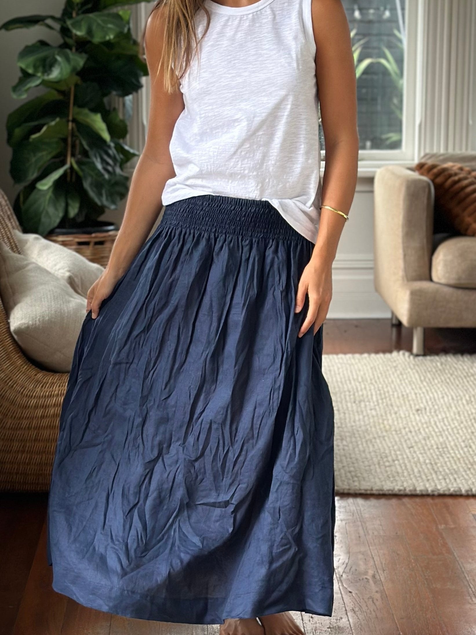 indigo  linen