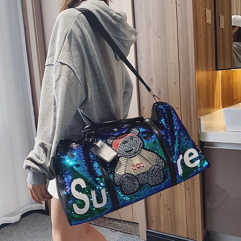 Unisex Cute Animal Pu Leather Waterproof Travel Bags