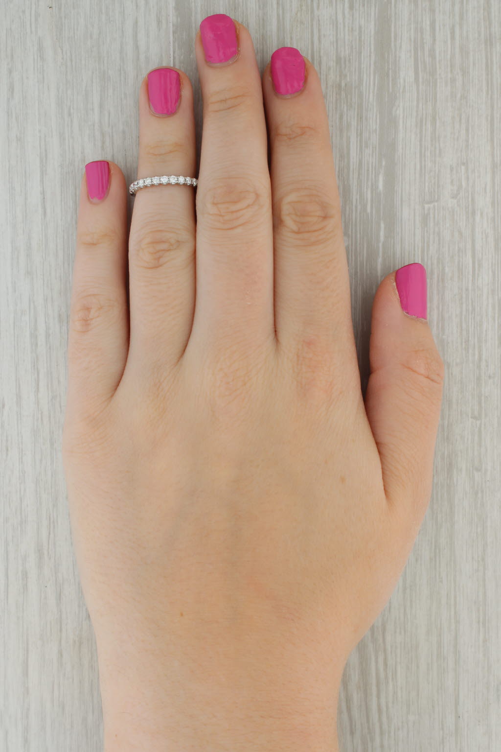 0.25ctw Diamond Stackable Ring 14k White Gold Size 4.75 Wedding Anniversary Band