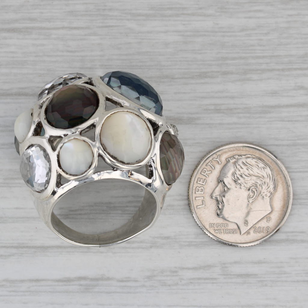 Ippolita Rock Candy Collection Ring Sterling Silver Mother of Pearl Quartz