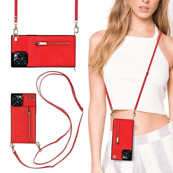 (2023 HOT SALE )Crossbody Wallet iPhone Case-Credit Card Holder