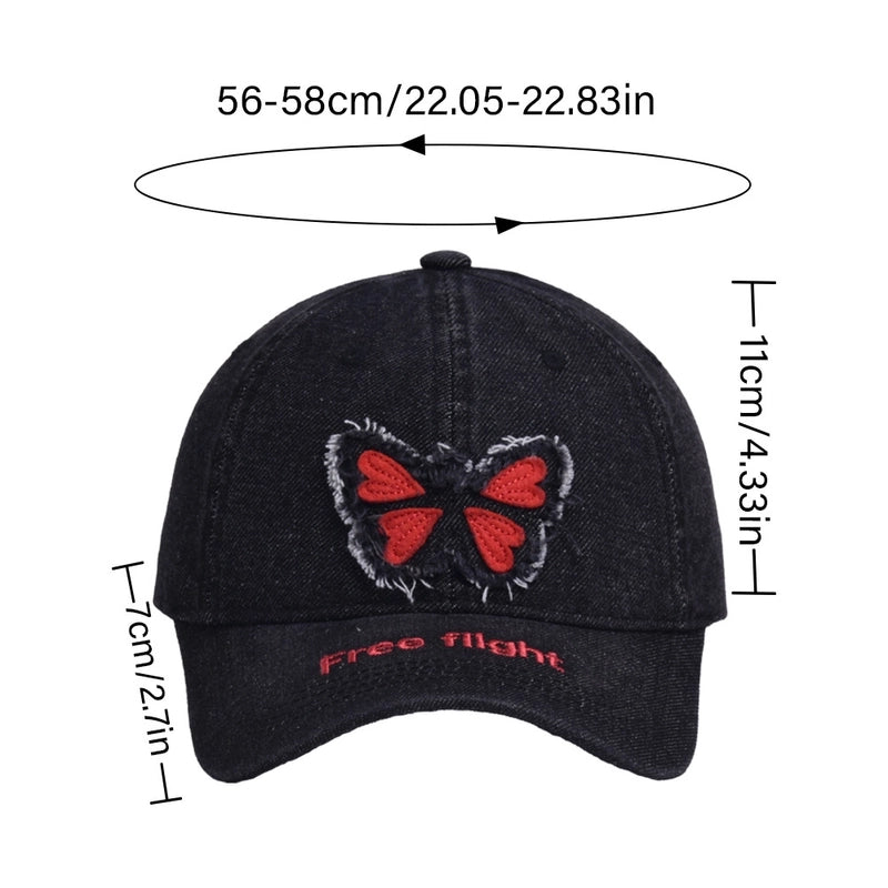 Women's Basic Modern Style Classic Style Butterfly Curved Eaves Baseball Cap