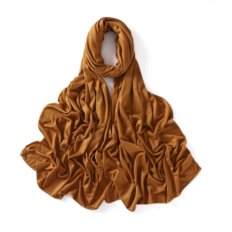 56 Color Optional Jersey Solid Color Mercerized Cotton Scarf Modal Long Scarf Jersey Cover Head Turban