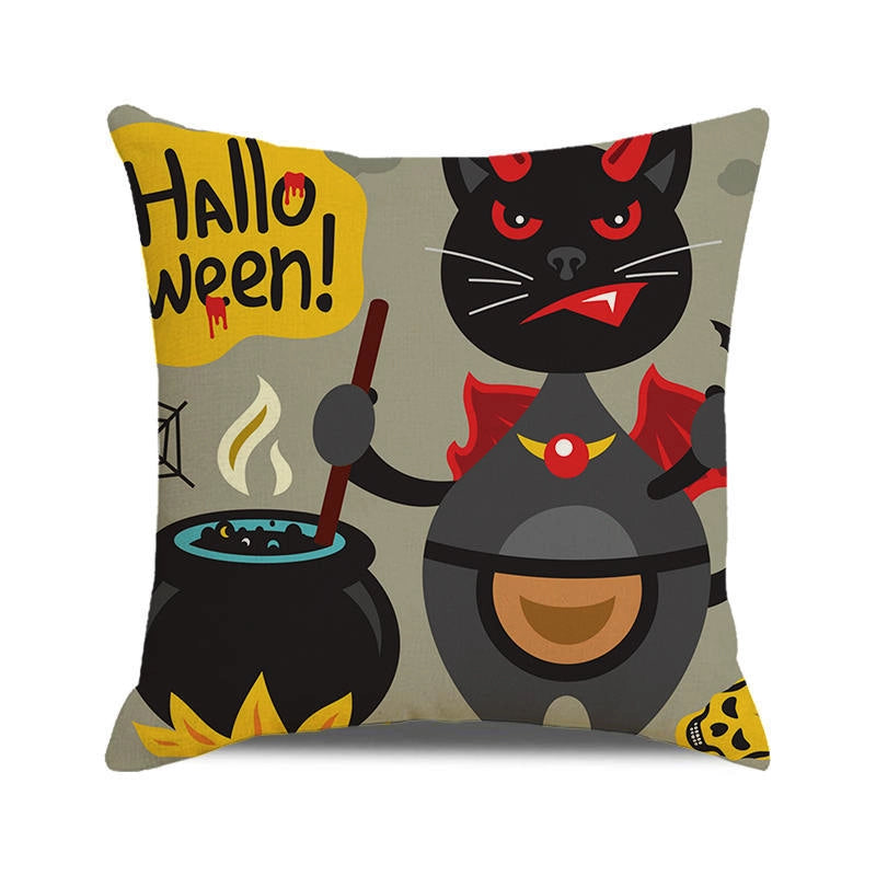 Halloween Cartoon Style Letter Dog Cat PP Cotton Couch & Sofa Decor
