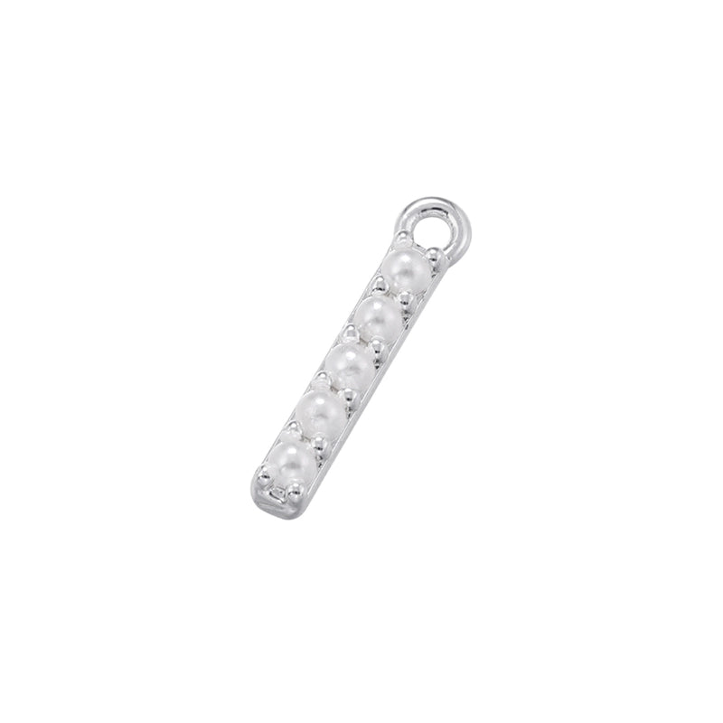 Casual Elegant Minimalist Letter Copper Plating Inlay Artificial Pearls 18k Gold Plated Charms