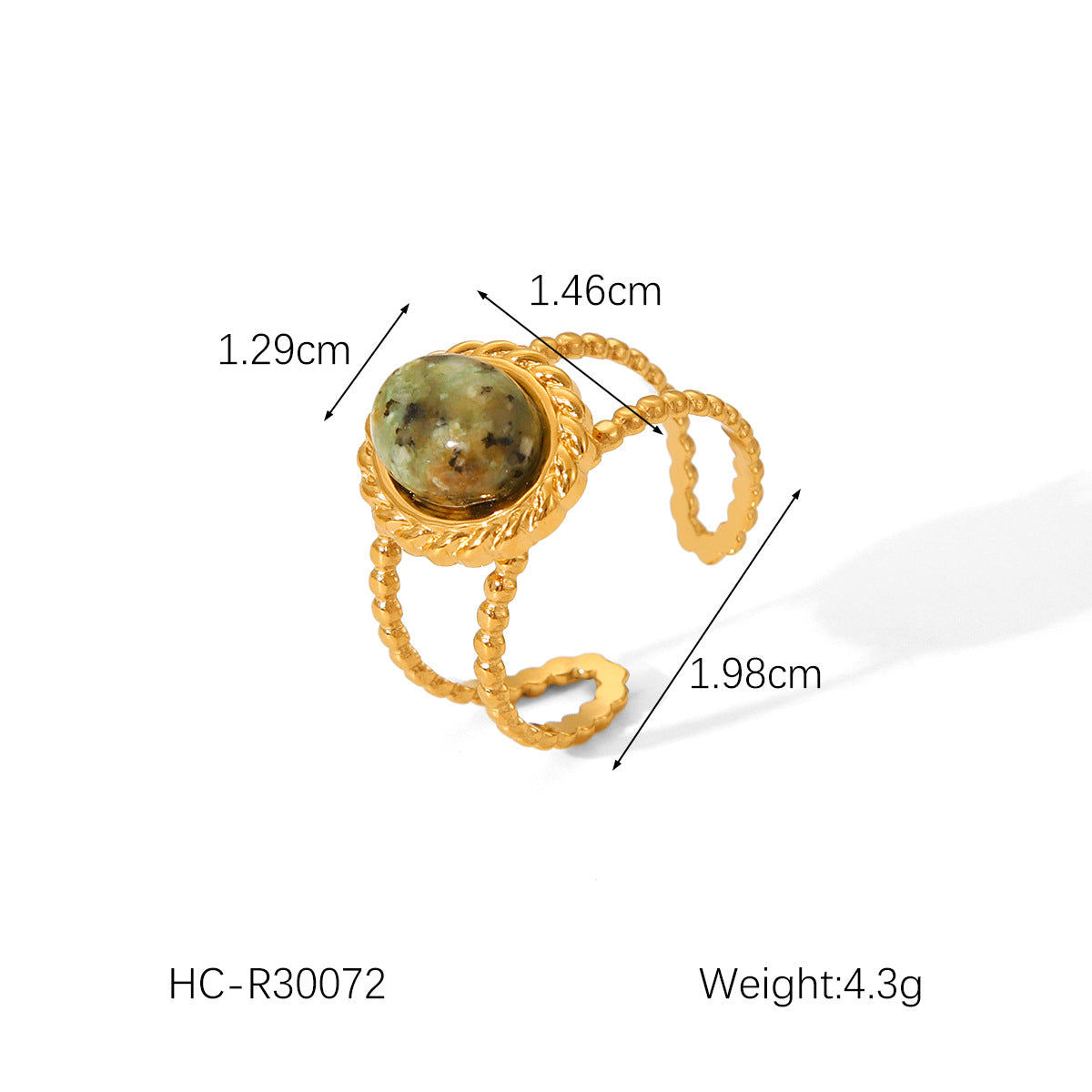 Ring Stripe Circle Geometric Stainless Steel Electroplating Rings