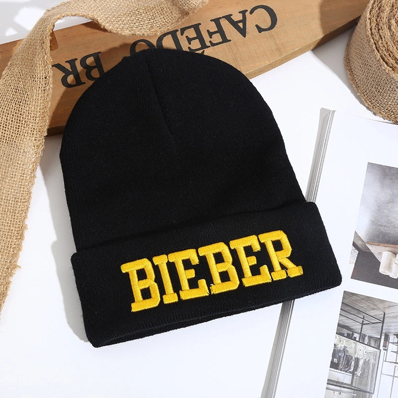 Autumn And Winter Melon Skin Knitted Pullover Cap Wool Hat Tide Brand Warm Ski Hat Sample Custom Custom