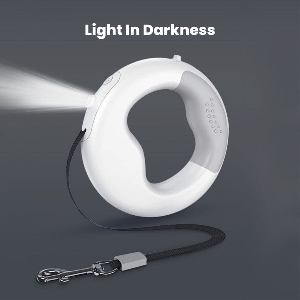 Dounght Dog Leash with USB and LED White