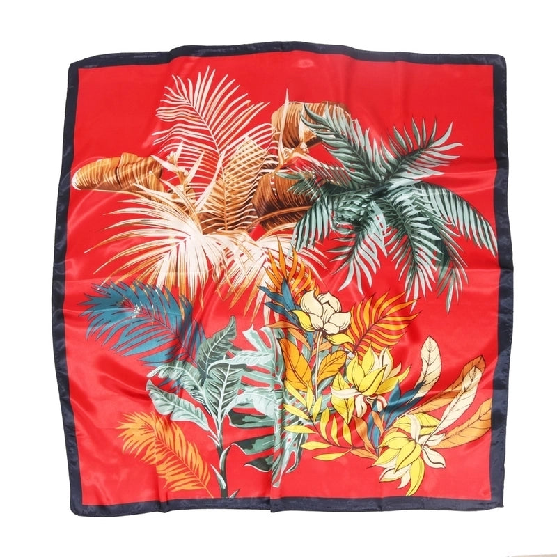 Women's Beach Coconut Tree Satin Printing Scarves & Gloves
