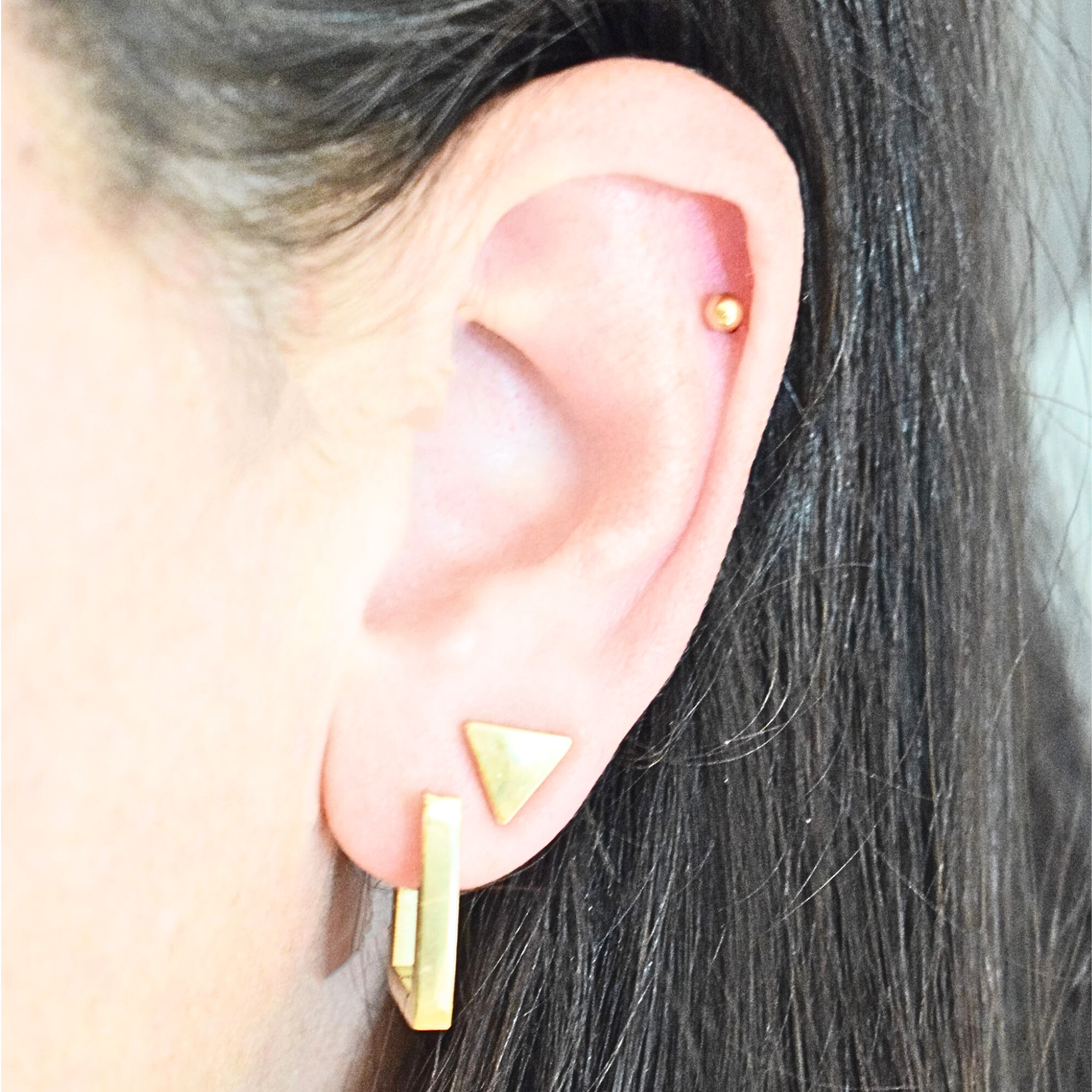 3mm Double ball studs - Gold