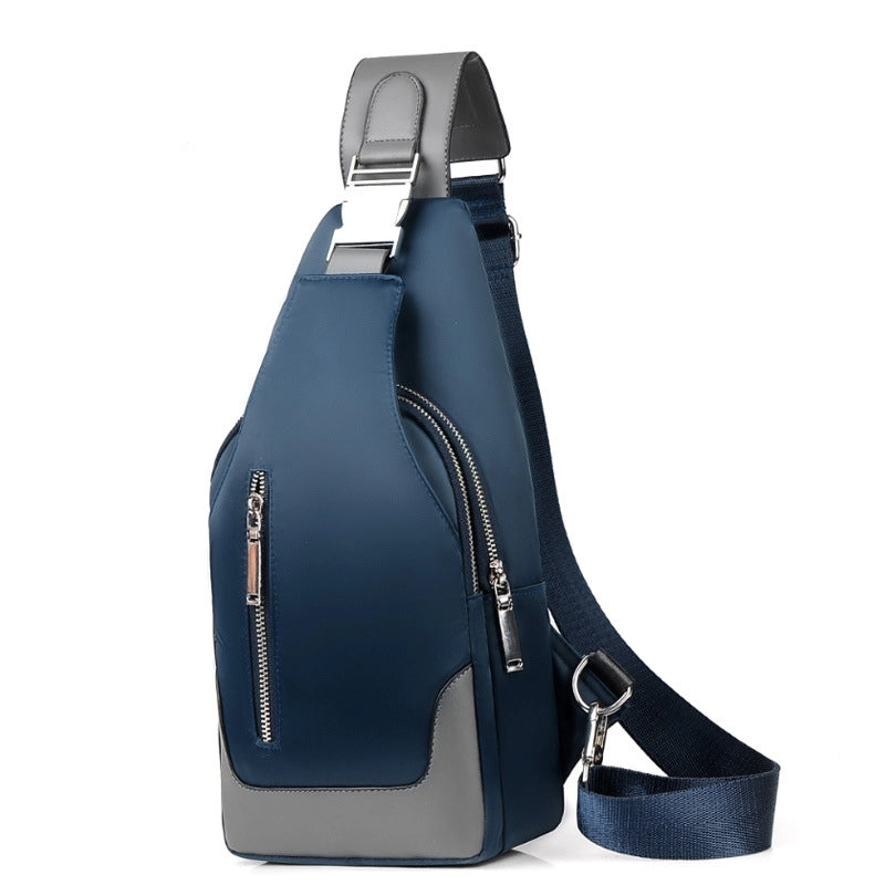 Men's Classic Style Sports Solid Color Oxford Cloth Waist Bags