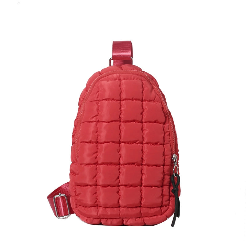Women's Medium Polyester Solid Color Streetwear Square Zipper Fanny Pack