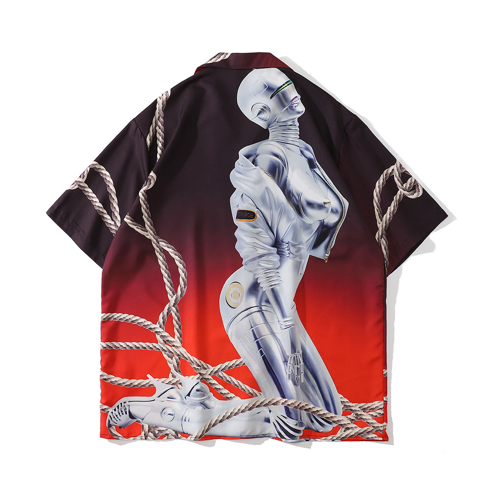 Hajime Sorayama Button Up Bowling Tee