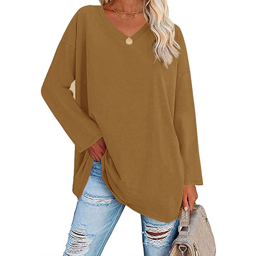 🔥The Last Day Promotion-SALE 70% OFF💋Women's loose long sleeve fashion V-neck knit top