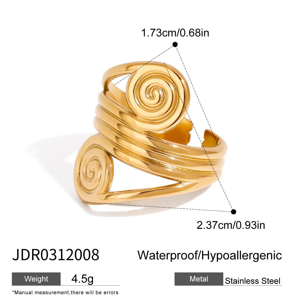 Spiral Ring Titanium Steel Jewelry Stainless Steel Rings