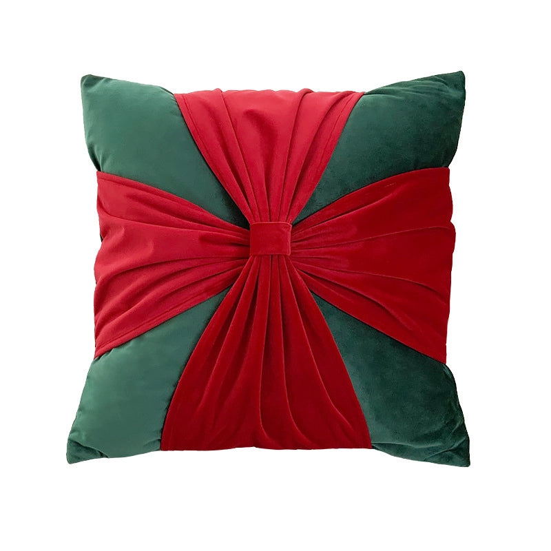 Christmas Cute Christmas Modern Style Letter Bow Knot PP Cotton Throw Pillow Pillow Cases Couch & Sofa Decor