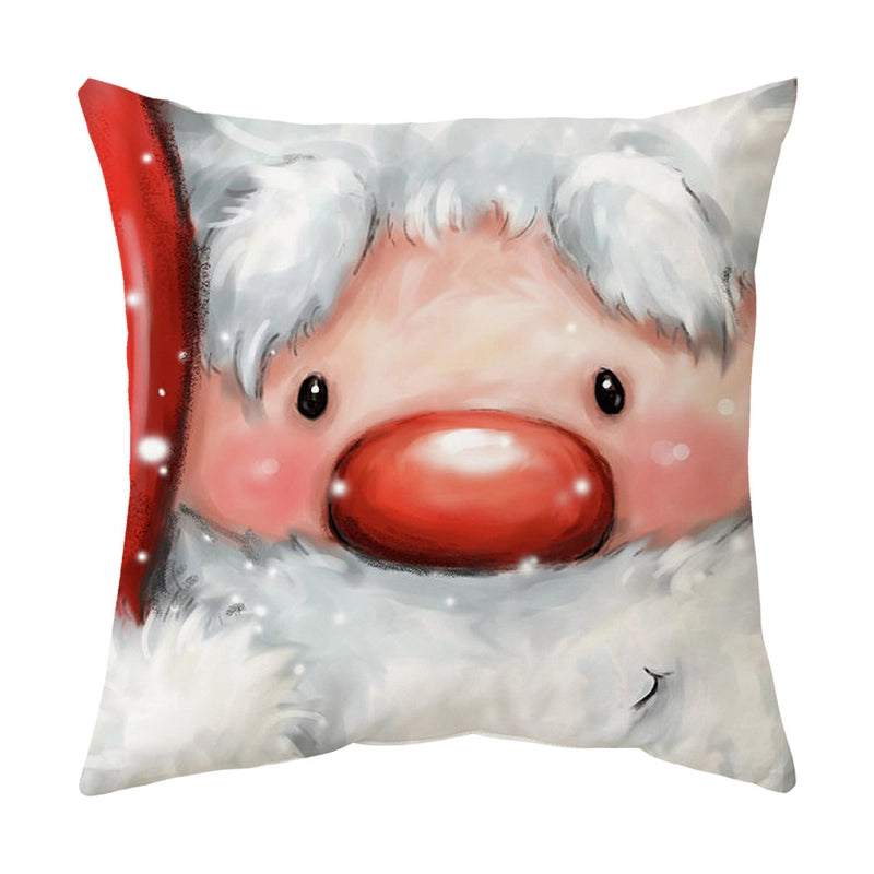 Fashion Christmas Tree Santa Claus Elk Polyester Pillow Cases