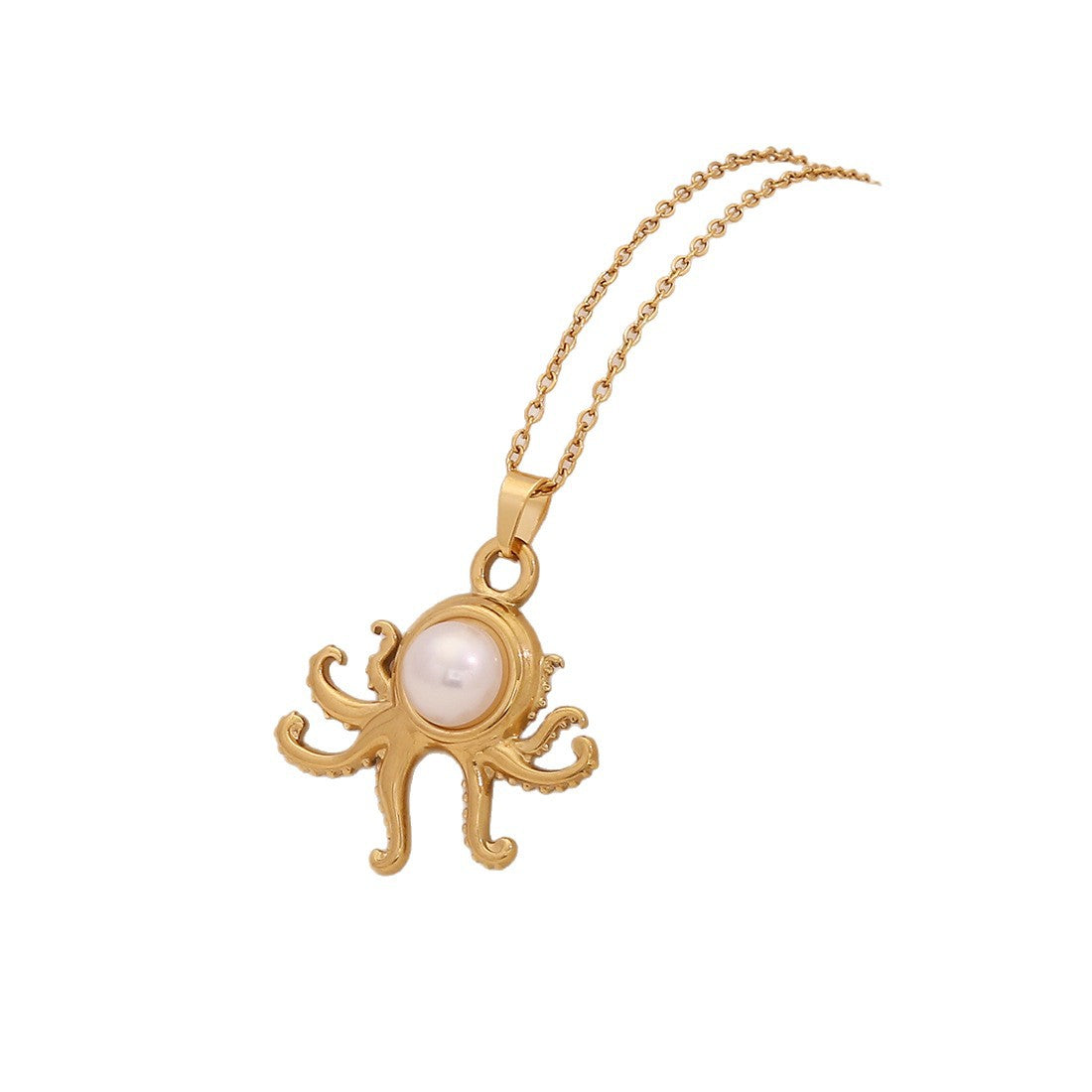 Ocean Series Turtle Seahorse Pendant Conch Dolphin Stainless Steel Necklace Ins Trendy Necklace N1537
