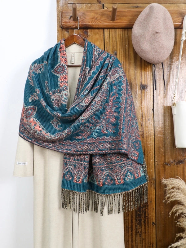 New Arrival Of Autumn And Winter Scarf Plus-Sized Thick Warm Winter Shawl Office Airport Cover Blanket Ethnic Style Shawl