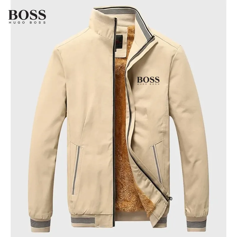 BOSS Zip Pocket Fleece Stand Collar Jacket