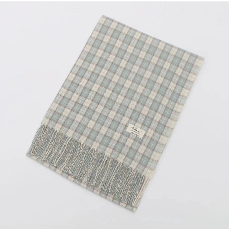 Fashion British Plaid Cashmere Scarf Autumn And Winter New Commuter Neck Scarf Warm Cold-proof Tassel Shawl