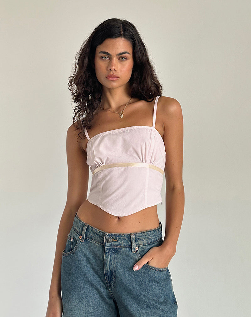Riana Cami Top in Light Pink