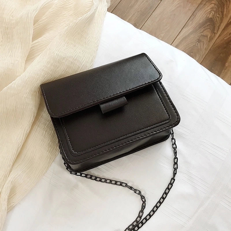Small Pu Leather Vintage Style Square Bag