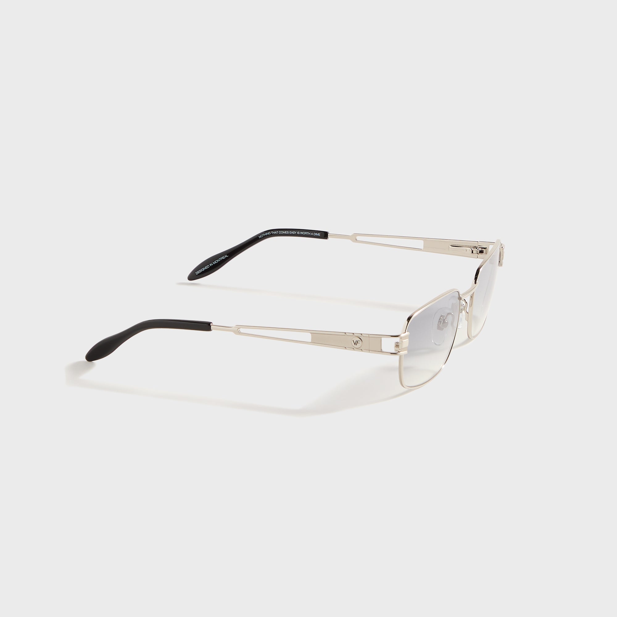 Vintage Frames Dime 24KT - White Gold / Charcoal Gradient