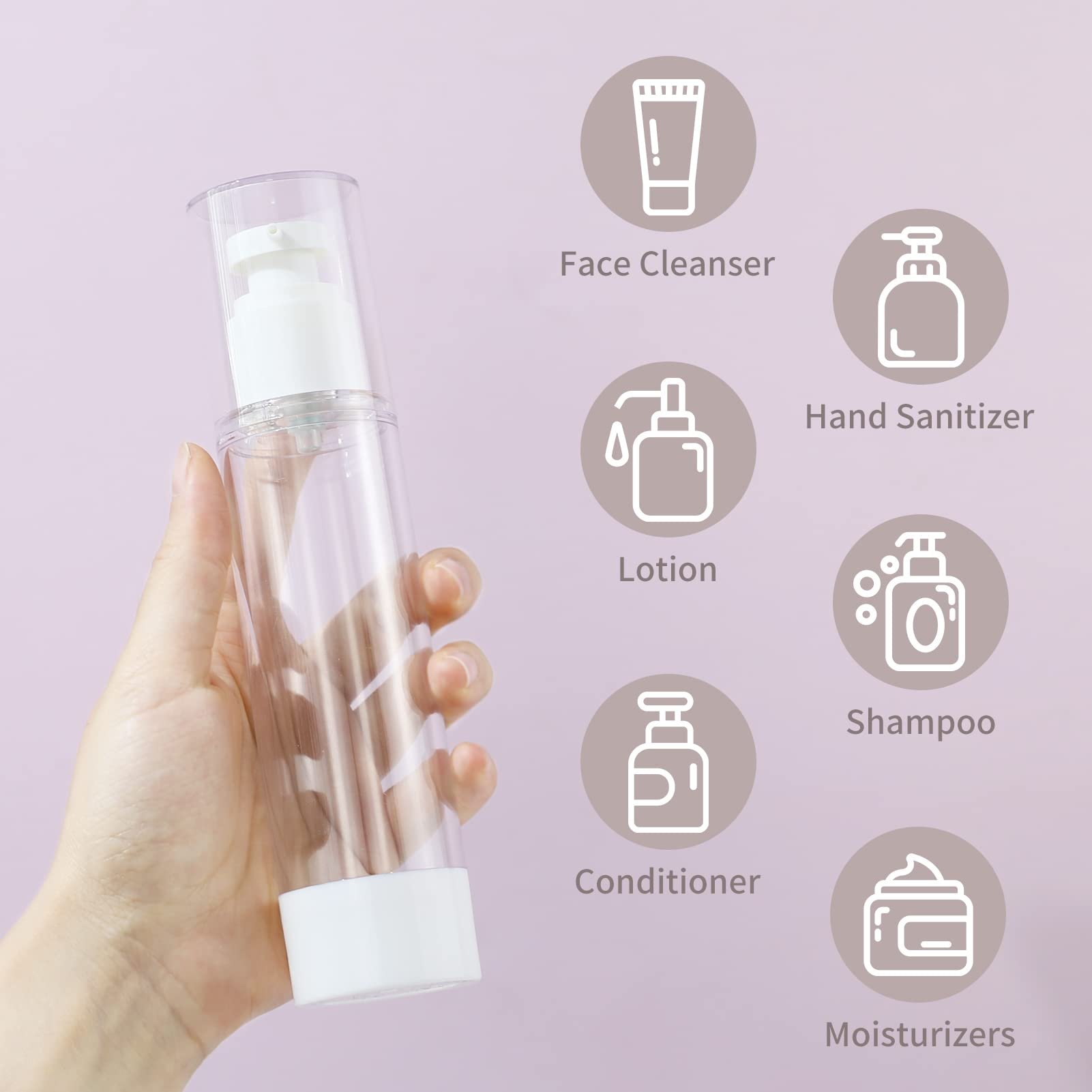 Vacuum Cosmetic Cream Pump Bottle