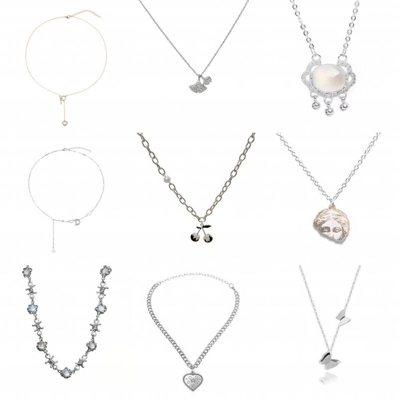 Romantic Minimalist Letter Moon Butterfly Alloy Acrylic Artificial Pearls Artificial Diamond Gold Plated Silver Plated Plating Inlay Necklace