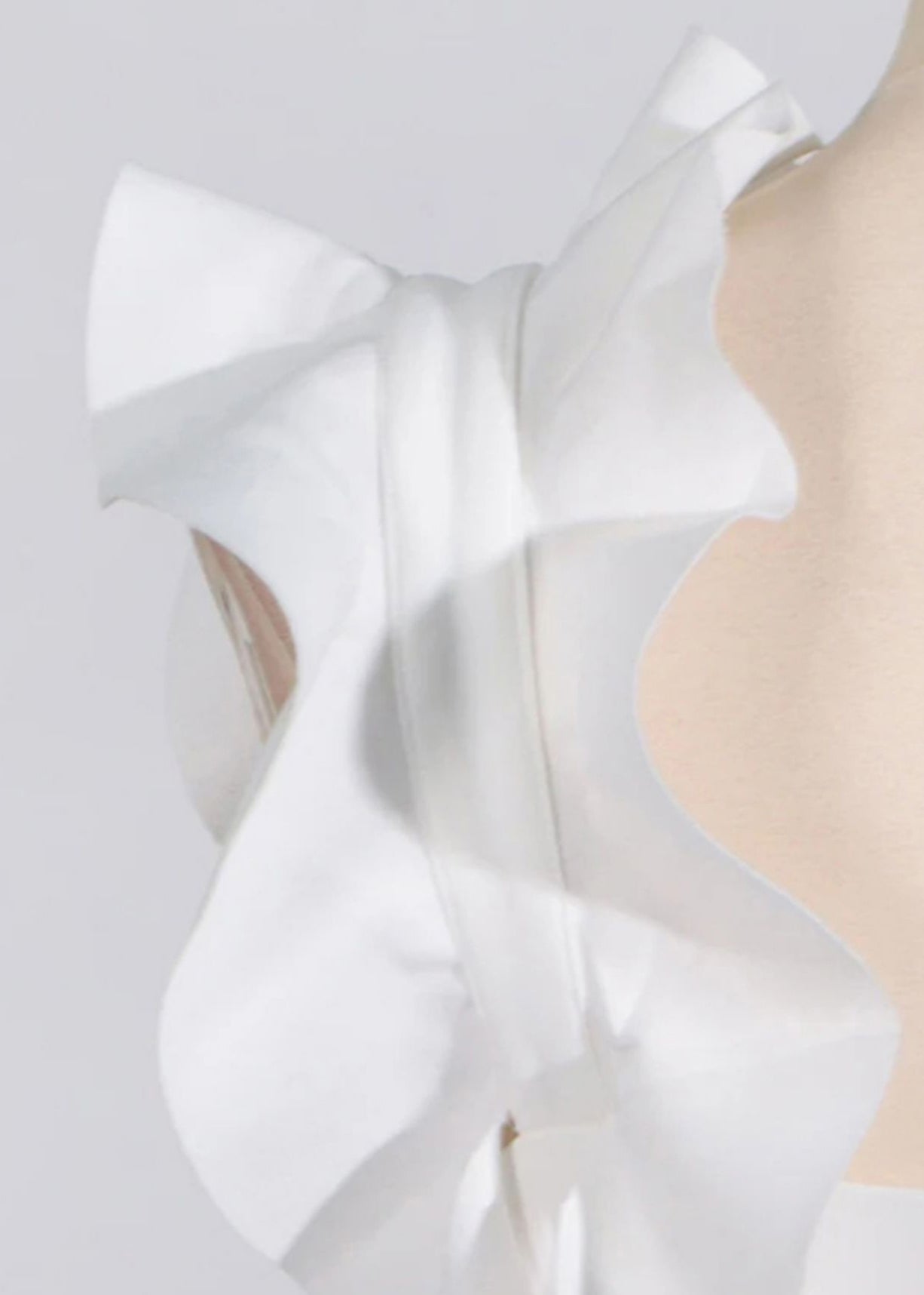 Floral White Ruffled Pockets Cotton Party Dress Sleeveless