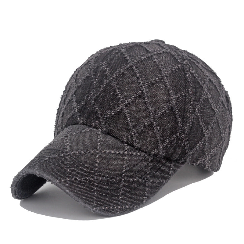 Women's Streetwear Color Block Crochet Lace Curved Eaves Baseball Cap