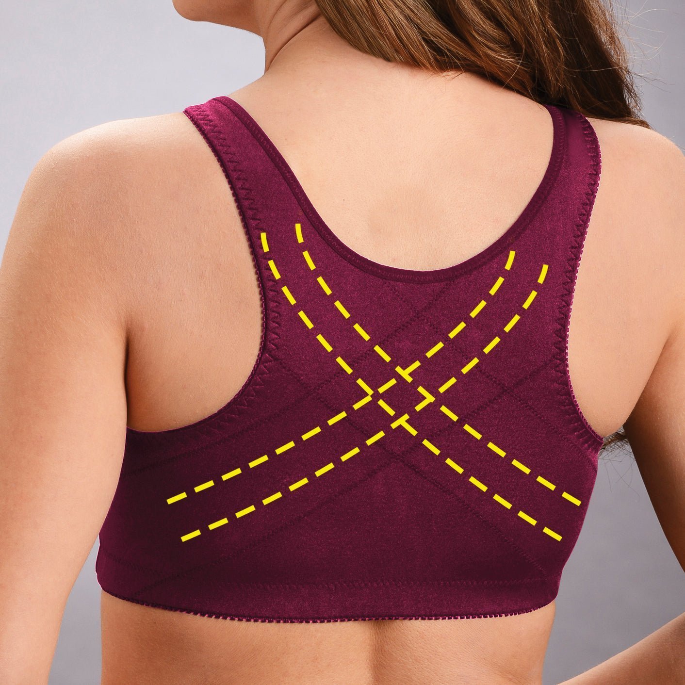 Front hooks. stretch-lace. super-lift. and posture correction – ALL IN ONE BRA!